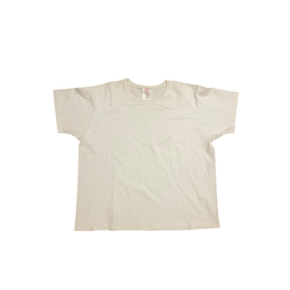 Vintage Hanes Her Way White Blank Single
Stitch Women Short Sleeve Tee Sz L